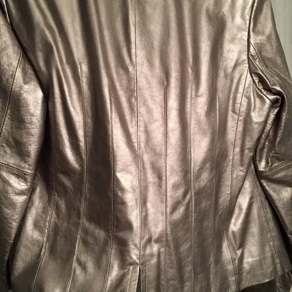 Jones New York Metallic Blazer- leather - Picture 3 of 3
